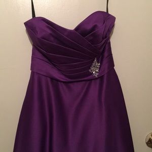 Long beautiful purple bridesmaid dress wore once